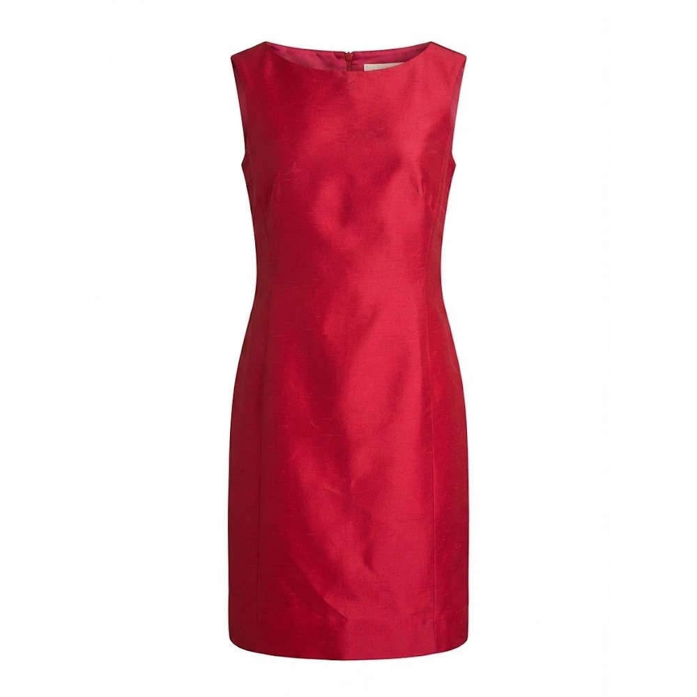 Vintage Victor Alfaro Silk Sheath Dress Pink Sleeveless Cocktail Shift Party  S
